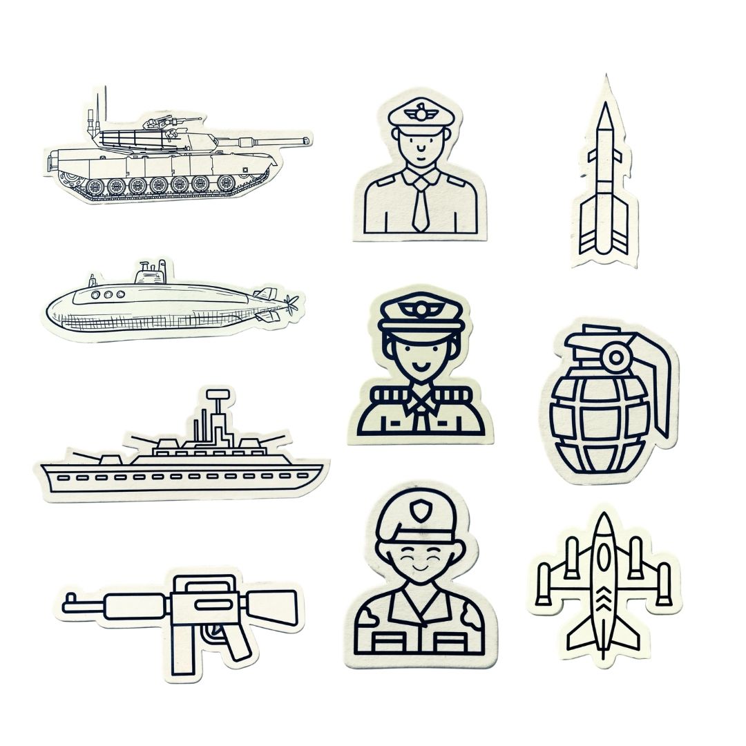 DIY Fridge Magnets - Military Theme