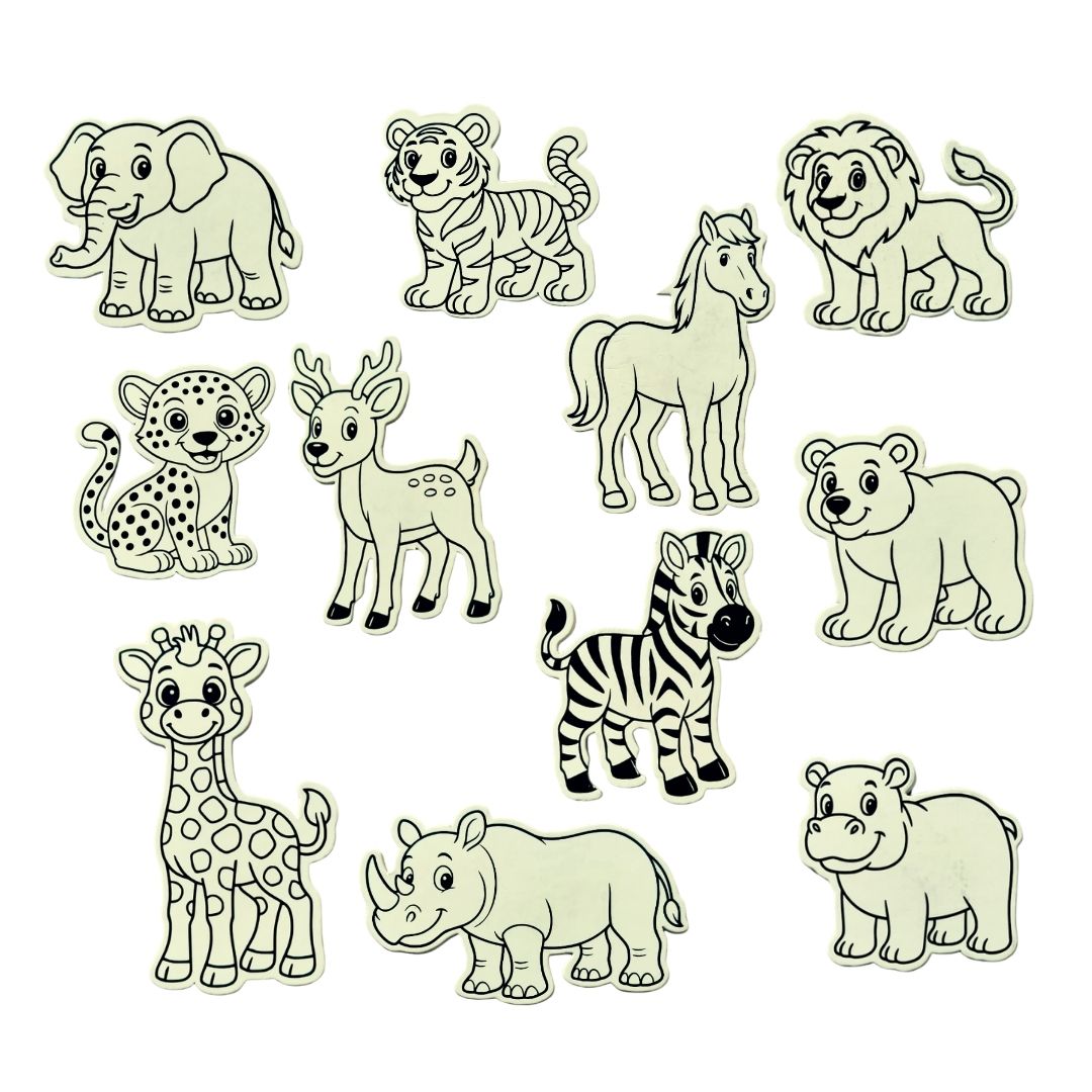 DIY Fridge Magnets - Animal Theme