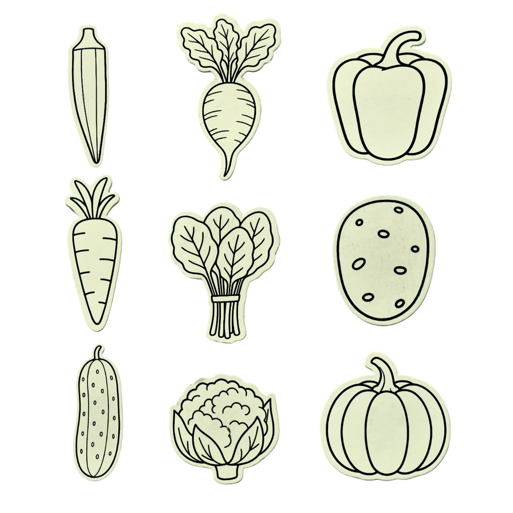 DIY Fridge Magnets - Vegetables Theme