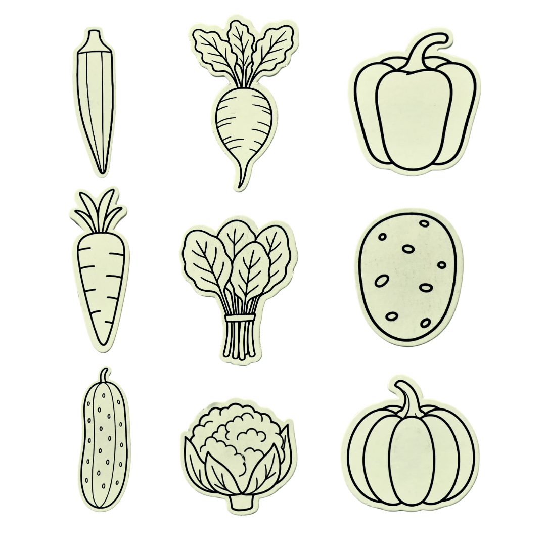 DIY Fridge Magnets - Vegetables Theme