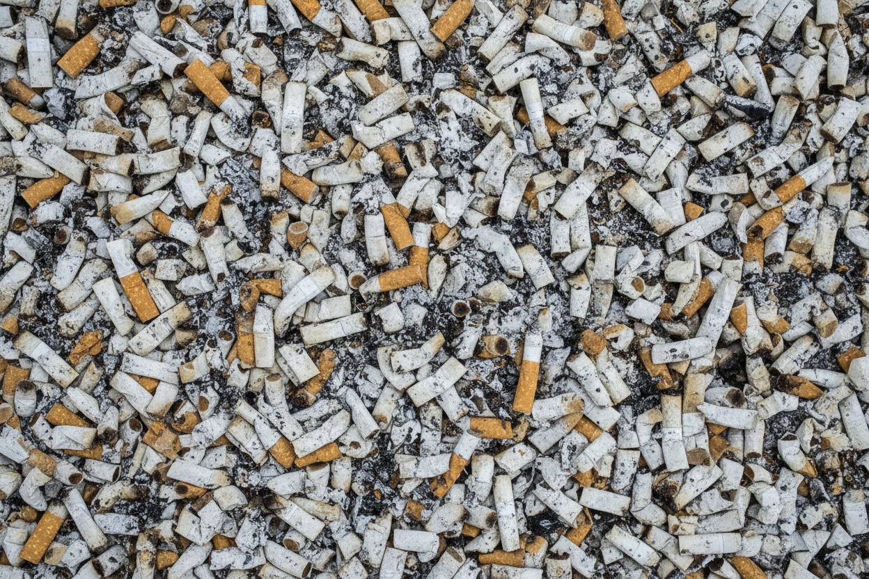 full cigarette butts background